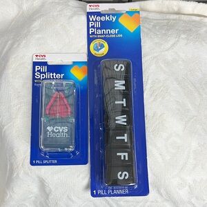 CVS Health Pill Splitter and Weekly Pill Planner Set